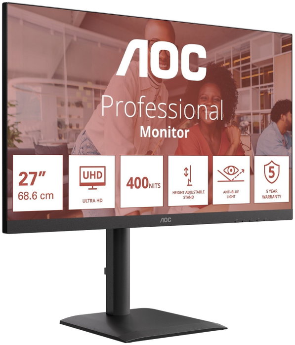 AOC U27E4CV Monitor 27 pulgadas 4K UHD IPS Negro AOC U27E4CV Monitor 27 pulgadas 4K UHD IPS Negro
