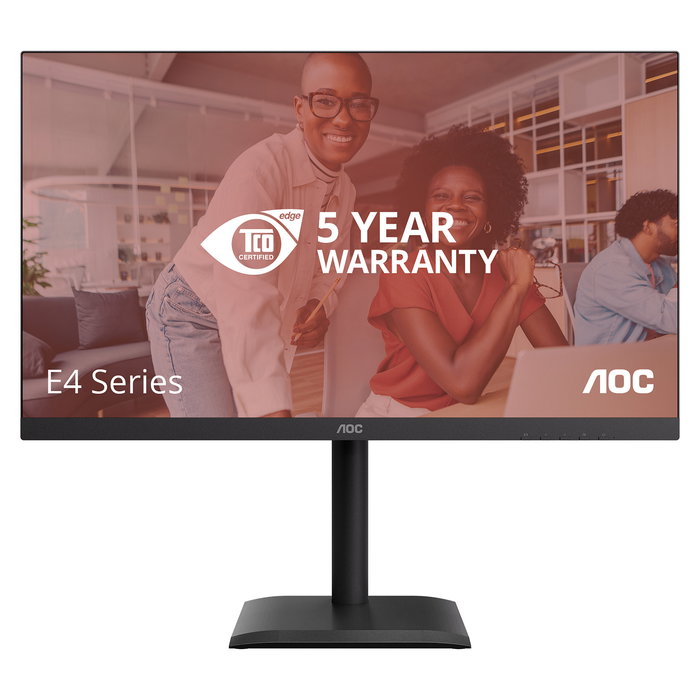 AOC U27E4CV 27" 4K Ultra HD IPS 60Hz 2x HDMI 2.0 DisplayPort 1.4 USB-C (90W PD) RJ45 USB Hub Negro