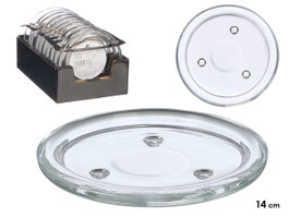 GIFTDECOR Base Portavelas Cristal Redondo 14cm
