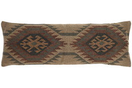 DKD Home Decor Cojín Kilim Multicolor Lana y Yute 30x85 cm