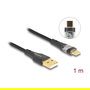 DELOCK Cable USB 2.0 Tipo-A Macho a Tipo-C Macho para Carga Rápida 60W 1m, Transferencia 480Mbit/s, Negro