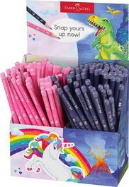 Faber-Castell Lápices de grafito Dinosaurios & Unicornios con expositor de 144 unidades