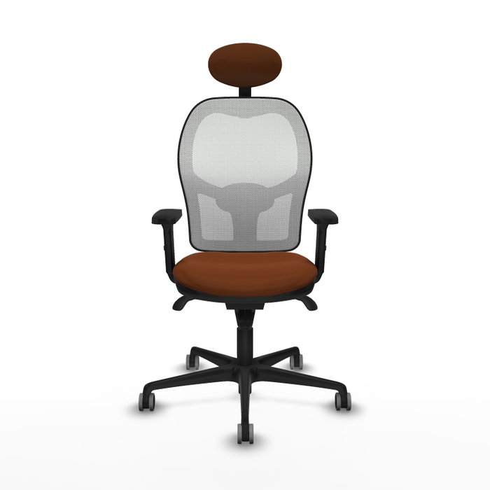 PIQUERAS Y CRESPO Silla de oficina Jorquera con mecanismo Sincro, Marrón y Blanco PIQUERAS Y CRESPO Silla de oficina Jorquera con mecanismo Sincro, Marrón y Blanco