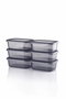 Hermia Caja de almacenamiento 250 ml (12 Piezas) Antracita de Plástico para Organización del Hogar