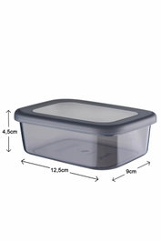 Hermia Caja de almacenamiento 250 ml (12 Piezas) Antracita de Plástico para Organización del Hogar