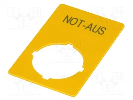 Eaton M22-XZK-D99 Placa NOT-AUS 216471 Amarilla 50x33mm