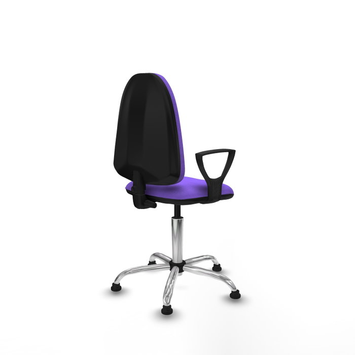 PIQUERAS Y CRESPO Silla de oficina Aýna con Tela Lila y Base Cromada