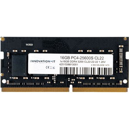 Innovation IT Memoria RAM DDR4 16GB SODIMM 3200 MHz PC4-25600 CL22 para portátiles