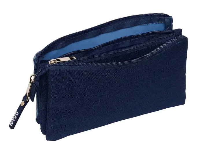 Safta Portatodo Triple El Pulpo Azul 22x12x3 cm