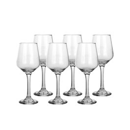 DKD Home Decor Set de 6 Copas de Cristal Transparente de 265 ml