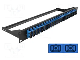 DeLOCK Panel de parches de fibra 19″ 24 puertos SC Duplex azul