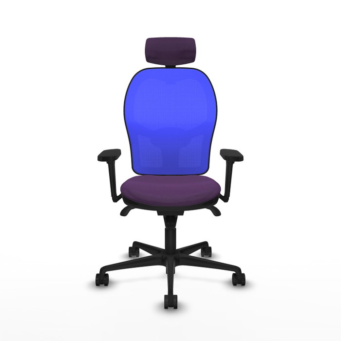 PIQUERAS Y CRESPO Silla de oficina Jorquera con mecanismo Sincro, Malla Azul y Tela Morada PIQUERAS Y CRESPO Silla de oficina Jorquera con mecanismo Sincro, Malla Azul y Tela Morada