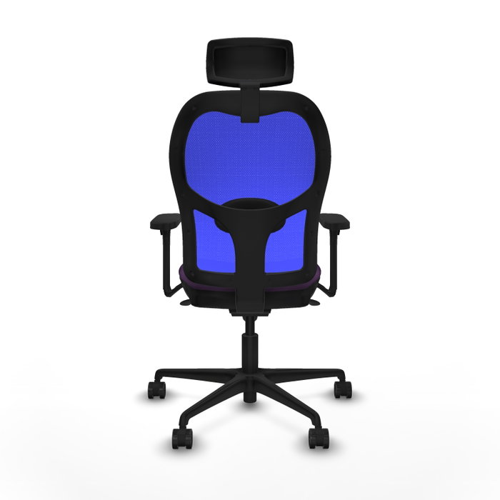 PIQUERAS Y CRESPO Silla de oficina Jorquera con mecanismo Sincro, Malla Azul y Tela Morada PIQUERAS Y CRESPO Silla de oficina Jorquera con mecanismo Sincro, Malla Azul y Tela Morada