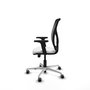 PIQUERAS Y CRESPO Silla de oficina Motilla con mecanismo Sincro/Traslack, Blanco y Negro