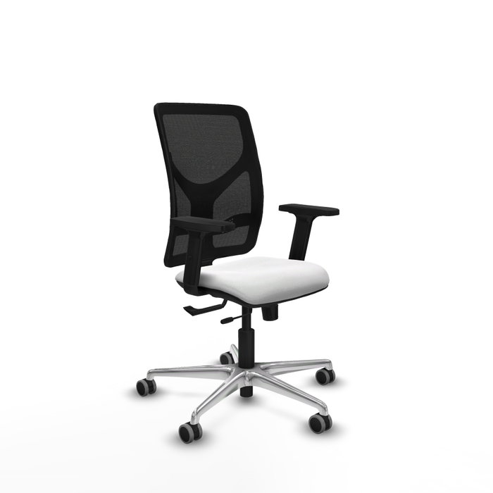 PIQUERAS Y CRESPO Silla de oficina Motilla con mecanismo Sincro/Traslack, Blanco y Negro PIQUERAS Y CRESPO Silla de oficina Motilla con mecanismo Sincro/Traslack, Blanco y Negro