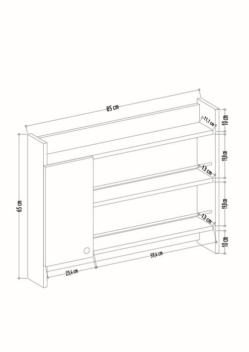 Hanah Home Estantería de Cocina Blanca 85x65x15 cm Hanah Home Estantería de Cocina Blanca 85x65x15 cm