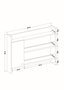 Hanah Home Estantería de Cocina Blanca 85x65x15 cm