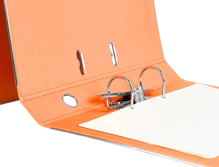 Liderpapel Archivador de Palanca Forrado PVC Naranja 52 mm Folio