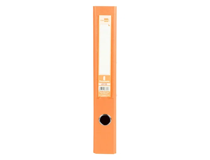 Liderpapel Archivador de Palanca Forrado PVC Naranja 52 mm Folio