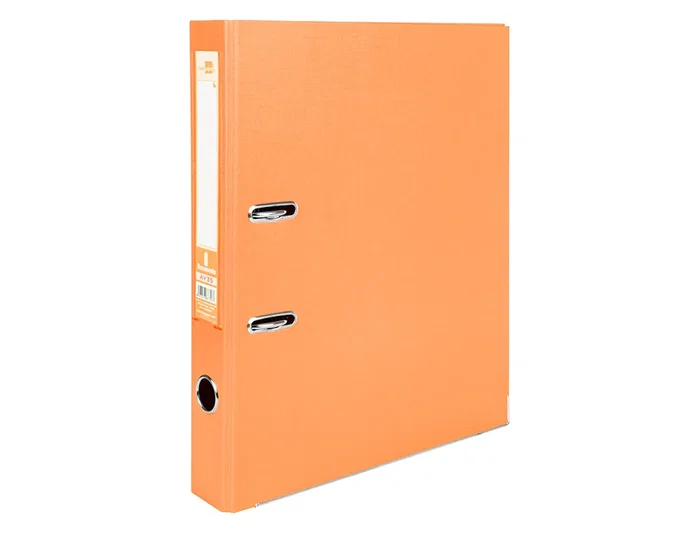 Liderpapel Archivador de Palanca Forrado PVC Naranja 52 mm Folio