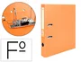 Liderpapel Archivador de Palanca Forrado PVC Naranja 52 mm Folio