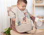 KioKids Babero Impermeable con Mangas Ciervo Beige Honey para +4 Meses