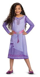 Disney Disfraz Asha Wish Classic Talla 5-6 Años Morado