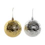DKD Home Decor Set de 6 Bolas de Decoración de PVC, Dorado y Plateado
