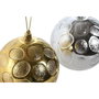 DKD Home Decor Set de 6 Bolas de Decoración de PVC, Dorado y Plateado