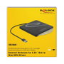 DeLOCK 42604 Carcasa externa para unidades ópticas Slim SATA de 9,5/12,7 mm USB 3.2 Gen 1 Negro
