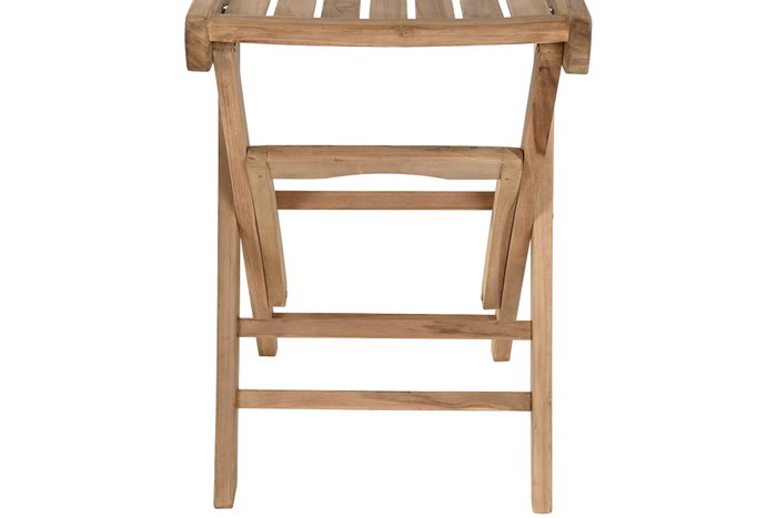 DKD Home Decor Taburete de Teca Plegable para Bar Marrón