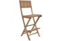 DKD Home Decor Taburete de Teca Plegable para Bar Marrón
