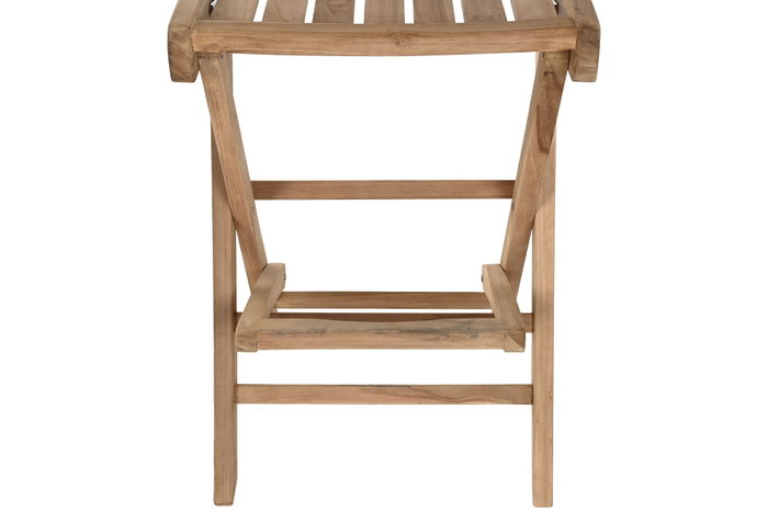 DKD Home Decor Taburete de Teca Plegable para Bar Marrón