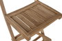 DKD Home Decor Taburete de Teca Plegable para Bar Marrón