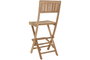DKD Home Decor Taburete de Teca Plegable para Bar Marrón