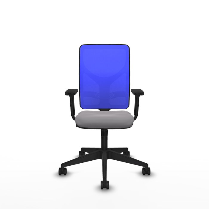 PIQUERAS Y CRESPO Silla de oficina Motilla con mecanismo Sincro, Gris y Azul