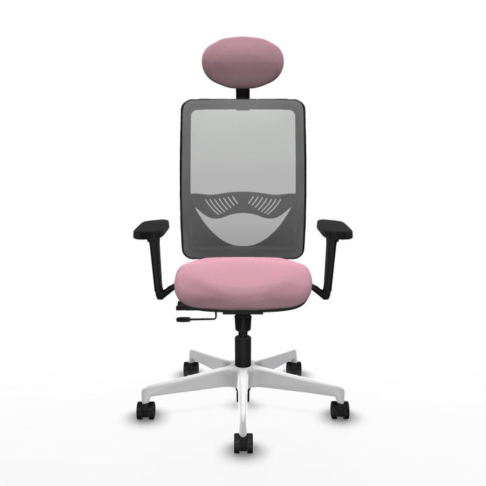 PIQUERAS Y CRESPO Silla de oficina Zulema Rosa y Gris con Mecanismo Sincro/Traslack PIQUERAS Y CRESPO Silla de oficina Zulema Rosa y Gris con Mecanismo Sincro/Traslack