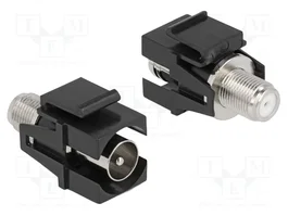 DeLOCK Módulo Keystone IEC macho a F hembra negro 86856