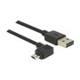 DeLOCK Cable EASY-USB 2.0 USB Tipo-A a Micro-B Angulado 5 m Negro