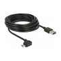 DeLOCK Cable EASY-USB 2.0 USB Tipo-A a Micro-B Angulado 5 m Negro