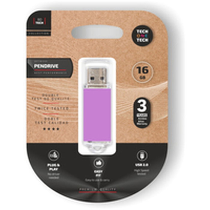 Tech One Tech Basic Pendrive 16GB Púrpura Claro Tech One Tech Basic Pendrive 16GB Púrpura Claro