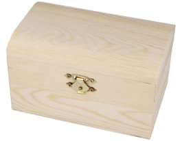 Innspiro Baúl de madera de pino macizo 14x9x8cm