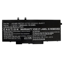 CoreParts Batería para Portátil Dell 60.80Wh 7.6V 8000mAh Li-ion con 12 Meses de Garantía