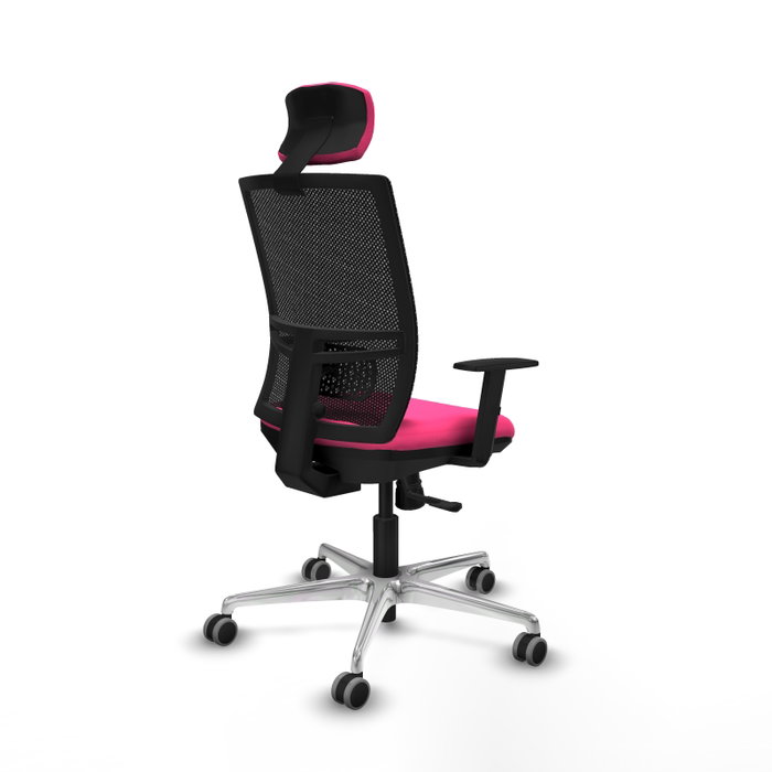 PIQUERAS Y CRESPO Silla de oficina Yunquera con mecanismo Sincro Rosa y Negro PIQUERAS Y CRESPO Silla de oficina Yunquera con mecanismo Sincro Rosa y Negro