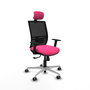 PIQUERAS Y CRESPO Silla de oficina Yunquera con mecanismo Sincro Rosa y Negro