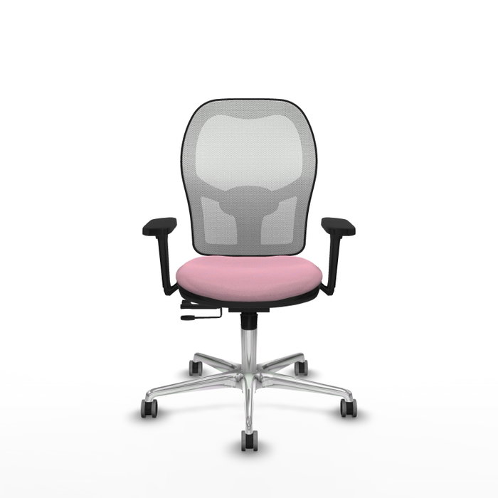 PIQUERAS Y CRESPO Silla de oficina Jorquera Rosa y Blanca con Brazos 3D PIQUERAS Y CRESPO Silla de oficina Jorquera Rosa y Blanca con Brazos 3D