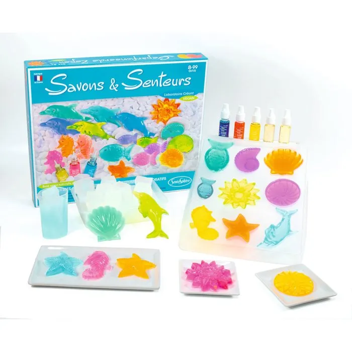 Sentosphere Jabones y Aromas - Juego de fabricación de jabones de alta calidad para pieles frágiles y mixtas, a partir de 3 años