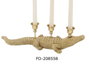 DKD Home Decor Figura Candelabro Dorado Resina 12.5 x 11.5 x 42.5 cm