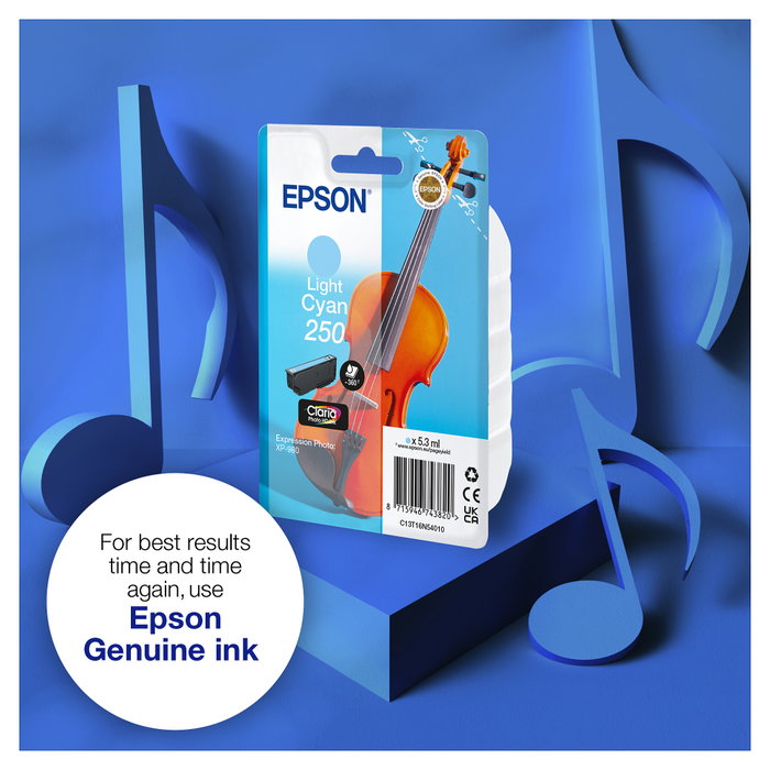 Epson 250 Cartucho de Tinta Cian Claro