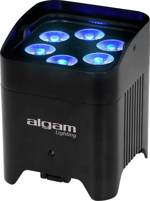 Algamlight Foco Par Led 6X12W Rgbwa+Uv Ip65 Con Batería Y W-Dmx "EVENT PAR 612 HEX IP"